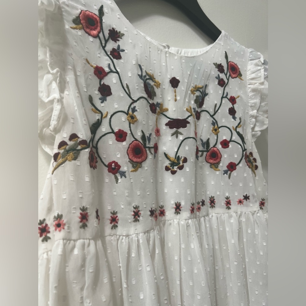 Chelsea & Theodore | Embroidered Ruffle Blouse - Picture 2 of 6